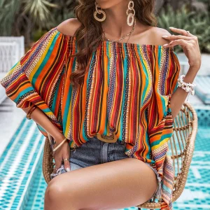 Summer fashion express Amazon Europe and the United States hot selling women's casual color striped sleeveless T-shirt